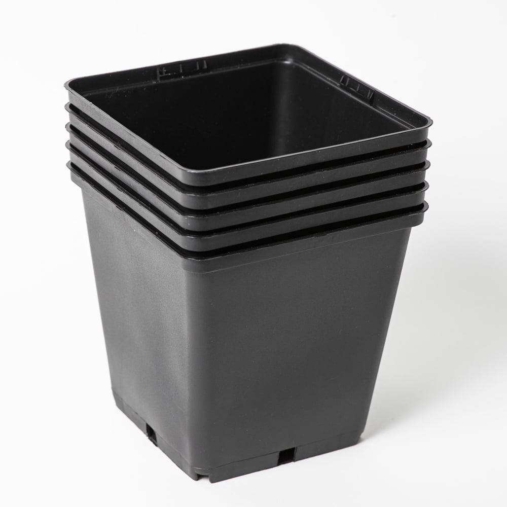 Viereckiger Anzuchttopf 13 cm / 1,5l schwarz
