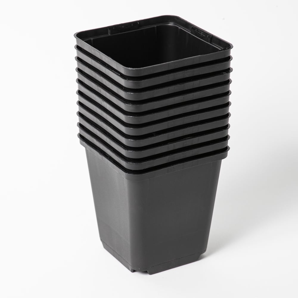 Square grow pot 9 cm / 0.46l black